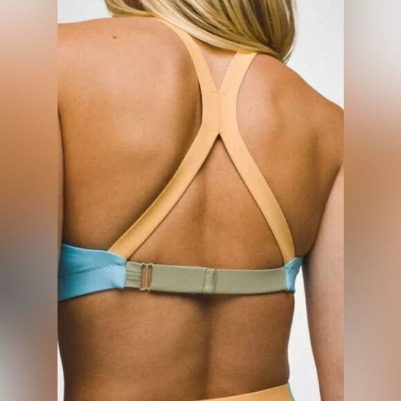 014 prAna Baja Bound Swim Sweet Agave Color Block Top Size S - Picture 8 of 9